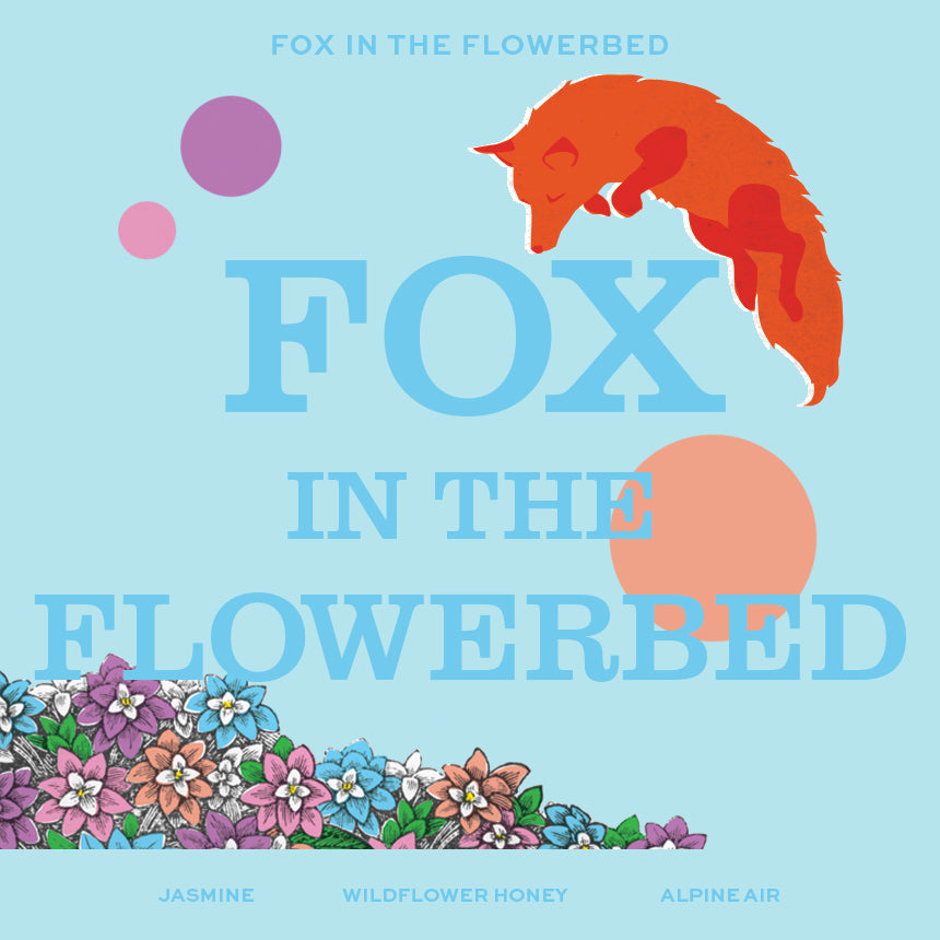 FOX IN THE FLOWERBED.
